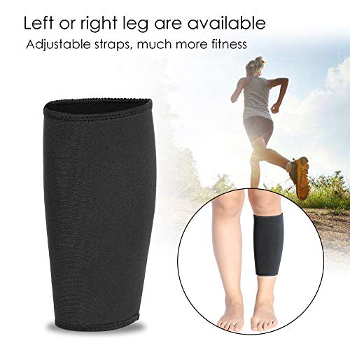 Soporte de vástago, 1 Uds, Soporte elástico para pantorrillas, senderismo, correr, deporte, correa de vástago, protección, almohadillas para piernas, protección (Black)