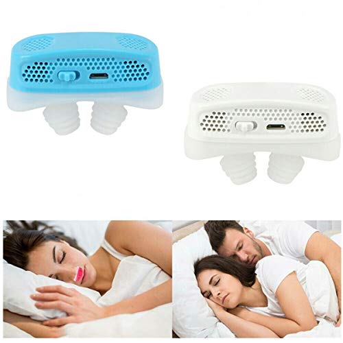 Soudream Dispositivo Electrónico Antirronquidos Micro Cpap USB, Dispositivo Eléctrico Antirronquidos - Dispositivos para La Apnea del Sueño, Dispositivo Electrónico Antirronquidos (Blue)