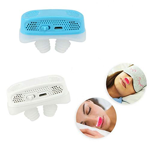 Soudream Dispositivo Electrónico Antirronquidos Micro Cpap USB, Dispositivo Eléctrico Antirronquidos - Dispositivos para La Apnea del Sueño, Dispositivo Electrónico Antirronquidos (Blue)