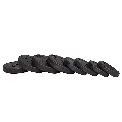 SPRINGOS juego de mancuernas, mancuernas, equipos deportivos, equipos de fitness, entrenamiento de fuerza, placas de pesas, pesas de culturismo (negro 2x 15 kg)