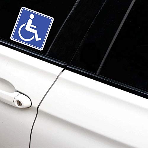 Sticker de carro Calcomanía de la personalidad reflectante Pegatina de coche para personas con discapacidad con discapacidad 11.7cmx11.9cm