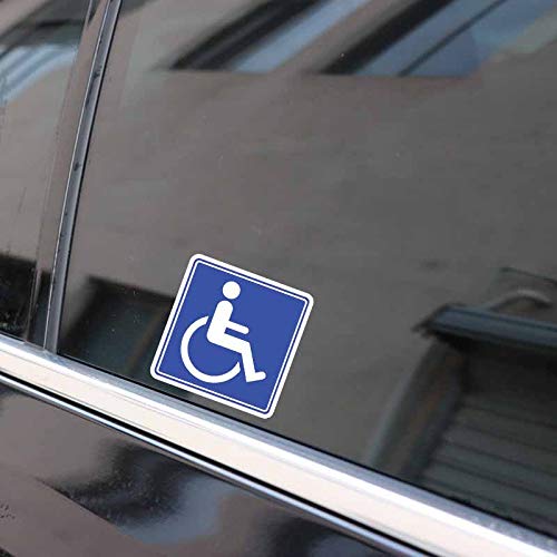 Sticker de carro Calcomanía de la personalidad reflectante Pegatina de coche para personas con discapacidad con discapacidad 11.7cmx11.9cm