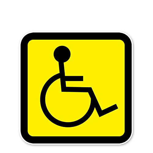 Sticker de carro Pegatinas de automóviles Signo de seguridad Discapacidad Logotipo Reflexivo Calcomanía de la ventana Accesorios de ventana Pegatina a prueba de arañazos 12x12cm