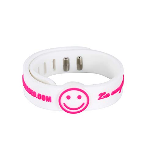 Stop Mareo y Naúseas, Pulsera Anti mareo adaptable a cualquier medida, consigue una mayor efectividad. Pack 2 Unidades (Blanca, S)