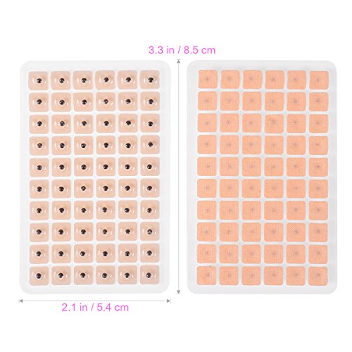 SUPVOX 600 unids Acupuncture semillas de oreja masaje de relajación sonda acupresión oído vaccaria bean auricular paster presión oídos pegatinas 10 hojas