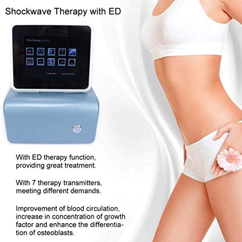 SZH ZPTENT Multifuncional Extracorpórea por Ondas Choque Masajeador, Masajeador Profunda Músculo para Fascitis Plantar, Dolor En El Talón, Tendinitis, Dolor Codo, con 7 Cabezas del Masaje