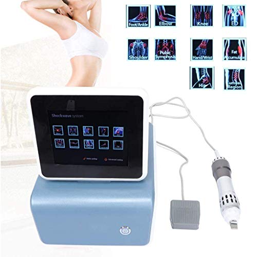 SZH ZPTENT Multifuncional Extracorpórea por Ondas Choque Masajeador, Masajeador Profunda Músculo para Fascitis Plantar, Dolor En El Talón, Tendinitis, Dolor Codo, con 7 Cabezas del Masaje