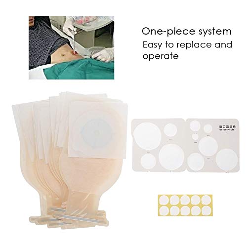 Tarente 10pcs / Paquete de una Pieza de ostomía Bolsa Sistema Medicals drenables Suministros Bolsa de colostomía Bolsa de ostomía