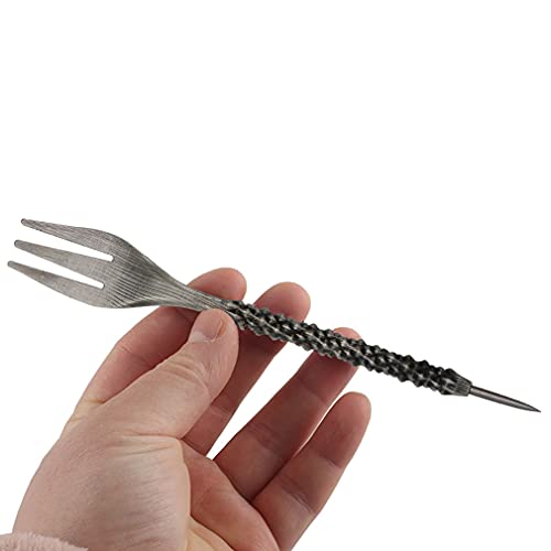 Tenedor para tabaco, Tenedor de shisha perfecto accesorio para tabaco y lámina de aluminio, para la construcción de cabezas de tabaco y Phunnel (Plata)