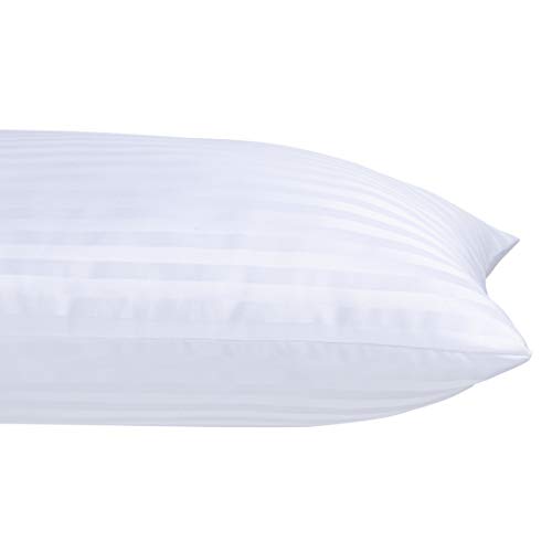 Todocama - Almohada antiácaros - Núcleo de Fibra Tacto Pluma - Tejido cutí - Funda con Cremallera Que Permite controlar la Altura de la Almohada. (150x40cm)