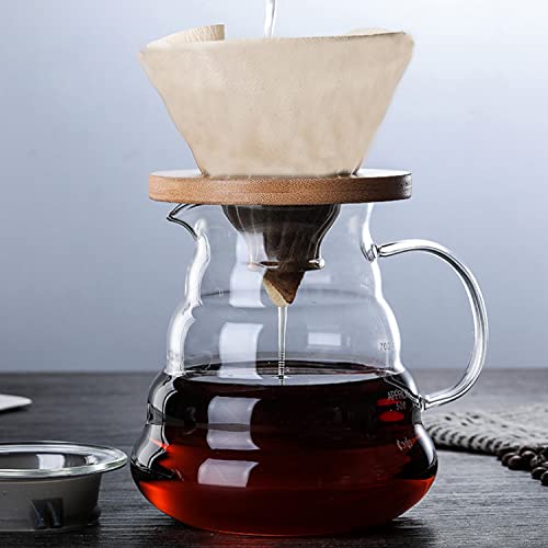 Tomodoks 80 piezas de papel de filtro de café, papel de filtro desechable en forma de V, tamaño 2 para V60, conos de gotero de café/vierta sobre los fabricantes de cofres (2-4 tazas)