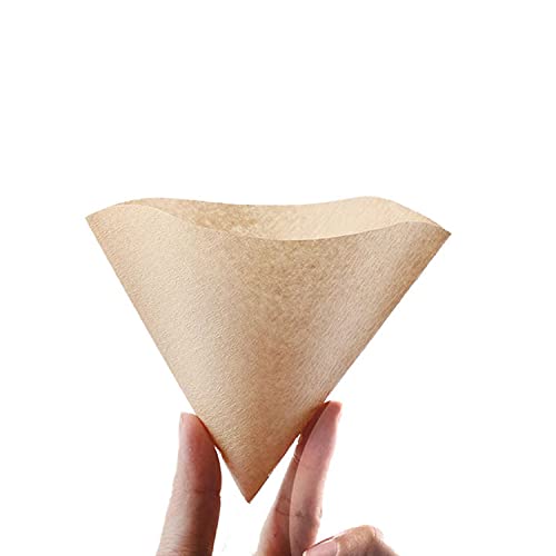 Tomodoks 80 piezas de papel de filtro de café, papel de filtro desechable en forma de V, tamaño 2 para V60, conos de gotero de café/vierta sobre los fabricantes de cofres (2-4 tazas)