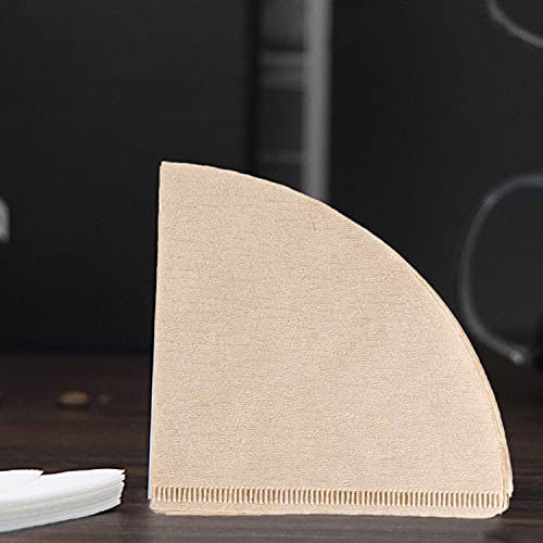 Tomodoks 80 piezas de papel de filtro de café, papel de filtro desechable en forma de V, tamaño 2 para V60, conos de gotero de café/vierta sobre los fabricantes de cofres (2-4 tazas)