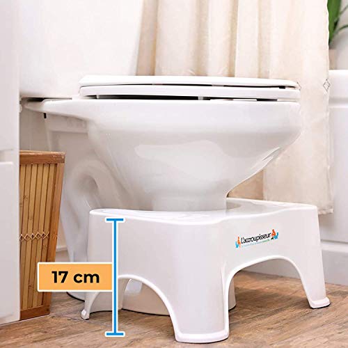Top Life Taburete Fisiológico Recomendado por los Médicos - Adopta la Posición Natural Anti Estreñimiento - Taburete WC para Inodoro - Ergonómico, Práctico y Discreto