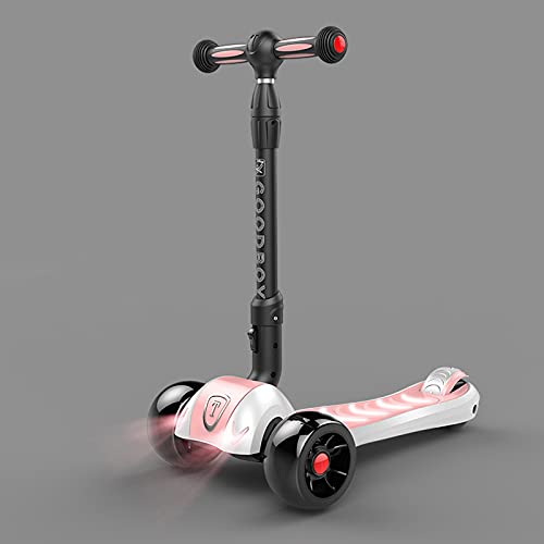 tquuquu Scooter para niños, luz de respiración de música Intermitente Colorida para niños y niñas, Bicicleta yo-yo Plegable resbaladiza de un pie