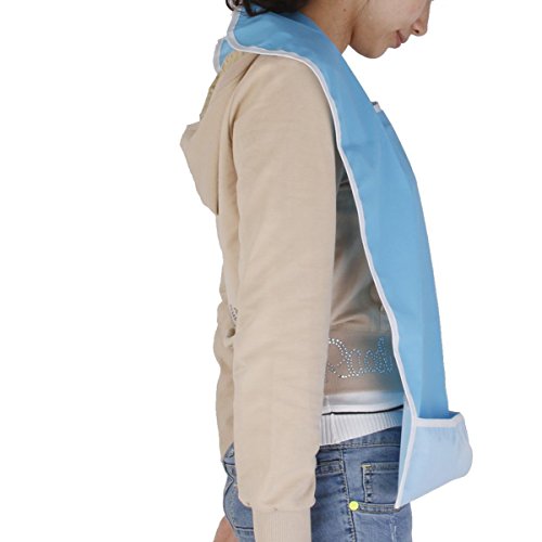 ULTNICE Babero para Adulto Impermeable Babero Adulto Reutilizable (azul claro)