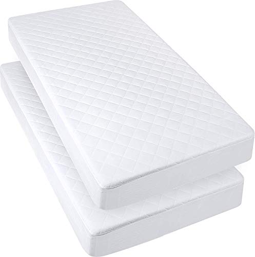 Utopia Bedding Protector de Colchón Impermeable Para Cuna 70 x 132 cm (Juego de 2) - Cubre Colchón Acolchado de Bebé