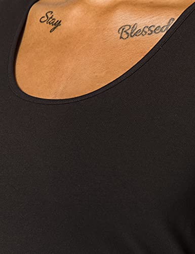 Vero Moda Curve VMPAXI LS Soft U-Neck-S Curve Noos Cuello en U, Black, L-48/50 para Mujer