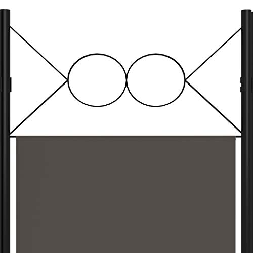 vidaXL Biombo Divisor de 3 Paneles de Pie Plegable Separador Habitación Dormitorio Estancia Decoración Partición Privacidad Gris Antracita 120x180 cm