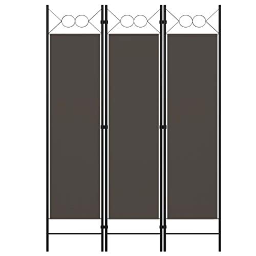 vidaXL Biombo Divisor de 3 Paneles de Pie Plegable Separador Habitación Dormitorio Estancia Decoración Partición Privacidad Gris Antracita 120x180 cm