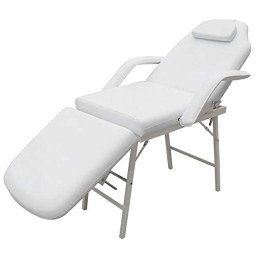 vidaXL Camilla Esteticien Masaje Ajustable Blanca Cama Tratamiento de Belleza