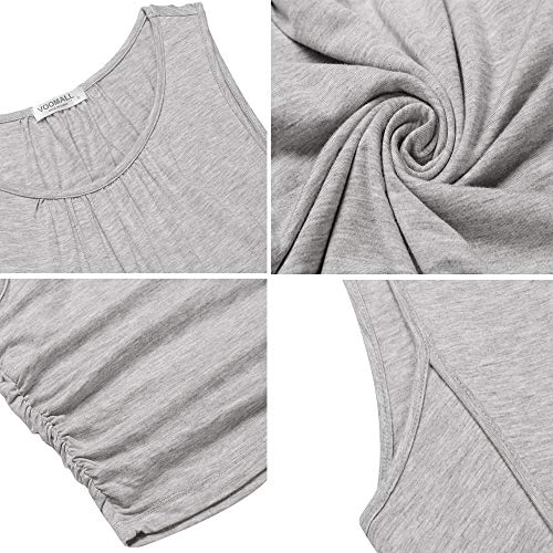 VOOMALL Camisón de enfermería sin Mangas para Mujeres, camisón de enfermería/Parto/Hospital, camisón de enfermería para Mujeres Embarazadas, 2 Piezas, XL