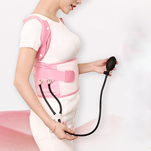 WANGXN Corrector de Postura Posterior Corrección de cifosis Inflable Corrección de cifosis en Adultos Corrección de Postura Masculina y Femenina en niños,Gris,L