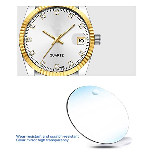 WGH Relojes for Mujer/Reloj for Hombres Dos Modelos Moda Femenino Mujer Vestido Negocio Reloj de Cuarzo Calendario Parejas Golden (Color : Man-C)