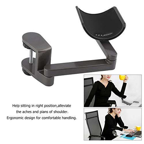 Wolfberrymetal Mesa de diseño ergonómico, Alfombrillas de ratón de aleación de Aluminio, Soporte de Mano para computadora, Soporte de muñeca para Arrastre de Mano, Soporte de Codo
