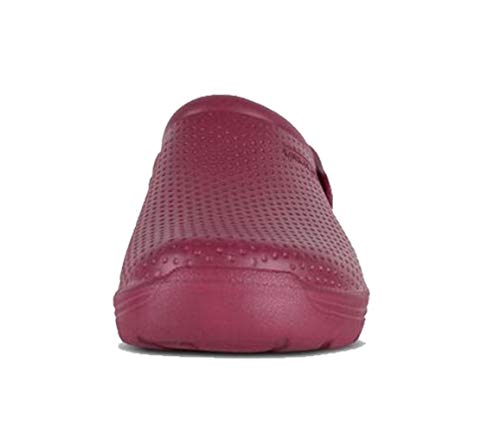 Work Team Zueco EVA Unisex. Ultraligero, ergonómico. Anatómico, con Cámara ortopédica, Suave para los pies. Hombre Granate 36/37