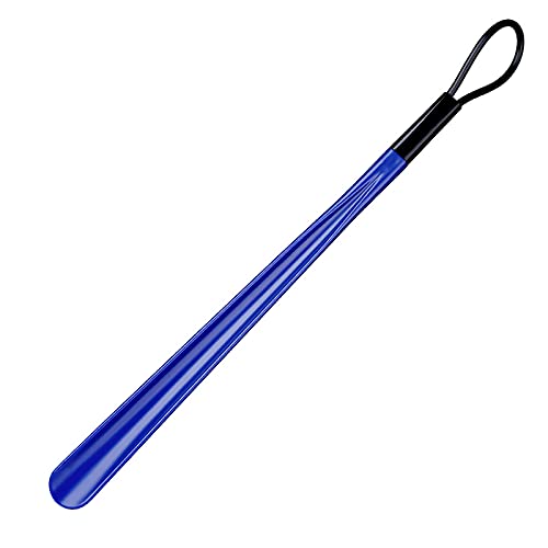 wxf Calzador súper Largo con Mango Largo para Ayudar en el Uso del Calzado doméstico Calzador de ABS con Codo de 62cm Adecuado para Todos los tamaños de Zapatos y Personas(Color:Azul)