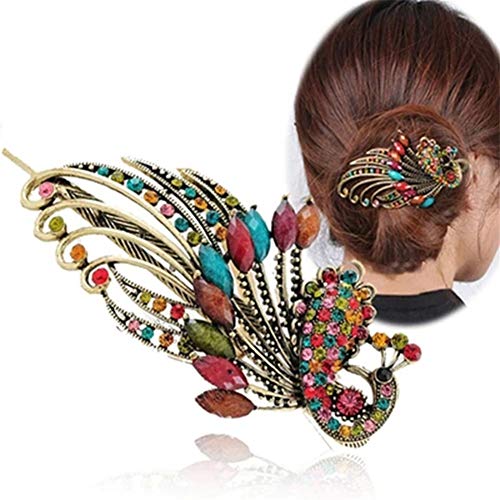 Xiaofeng214 Taladro Pavo Real Pinza de Pelo Tenedor Pinza de Pelo de la Boca de Pato Agua Phoenix (Color : Pink)