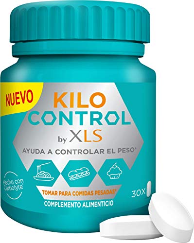 XLS Medical Kilo Control - Ayuda A Controlar El Peso En Comidas Pesadas - Envase Discreto Y Práctico - Contiene (15 Comidas), Blanco, 30 Comprimidos
