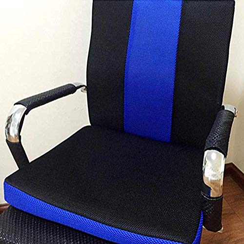 YAOBAO Cojín para Silla de Ruedas Cojín antiescaras, Asiento Trasero y Asiento Almohadilla para el Alivio del Dolor de Espalda Ciática y Dolor en el Hueso de la Cola Soporte Corporal (Azul)