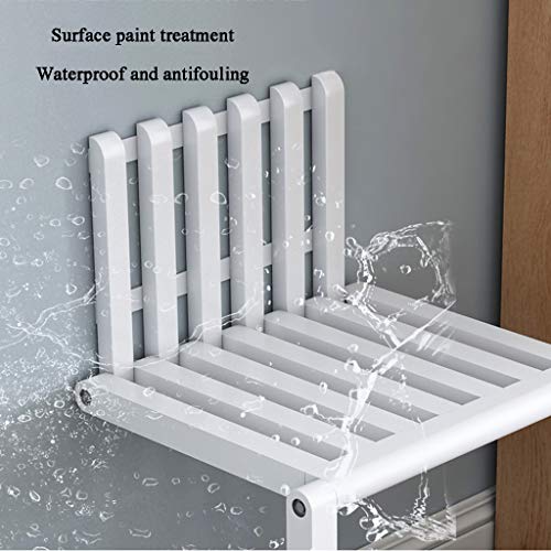 YDDZ Silla Plegable Taburete Cambiador de Zapatos Invisible Montado en La Pared Fabricado en Madera Maciza Que Ahorra Espacio Carga Máxima de 150 KG Adecuado para Varias Ocasiones