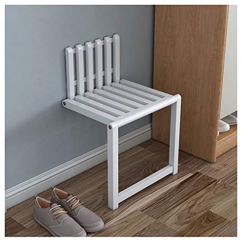 YDDZ Silla Plegable Taburete Cambiador de Zapatos Invisible Montado en La Pared Fabricado en Madera Maciza Que Ahorra Espacio Carga Máxima de 150 KG Adecuado para Varias Ocasiones