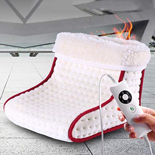 YTFR Calentador de pies,Calentador de pies de Polar cómodo con calefacción eléctrica,Calentador pies eléctrico para Hombres y Mujeres con pies fríos,Cómodo Forro de vellón,Suave y Transpirable