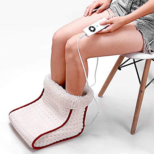 YTFR Calentador de pies,Calentador de pies de Polar cómodo con calefacción eléctrica,Calentador pies eléctrico para Hombres y Mujeres con pies fríos,Cómodo Forro de vellón,Suave y Transpirable