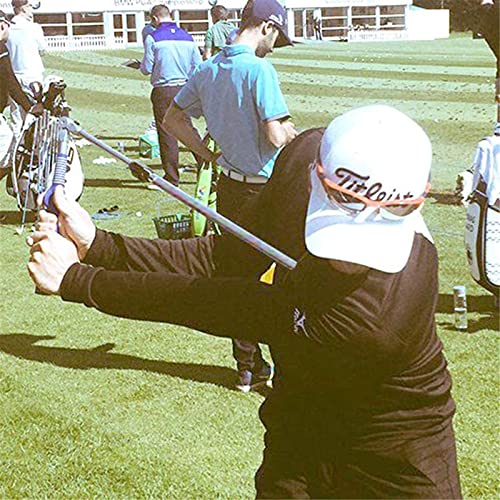 ZGHYBD Golf Swing Trainer,Folding Swing Stick Posture Corrector, Beginners Coach Golf Training Equipment,For Strength Tempo Training (Black)