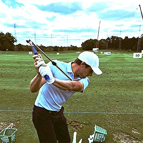 ZGHYBD Golf Swing Trainer,Folding Swing Stick Posture Corrector, Beginners Coach Golf Training Equipment,For Strength Tempo Training (Black)