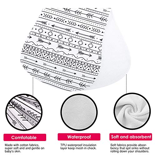 Zooawa [5PZS] Paños de Muselina, Toalla Facial, Baberos Impermeables para Bebé, Paños para Eructos Baberos de Alimentación con Imágenes con Capa Impermeable para Recien Nacido Niño Niñas, Color C