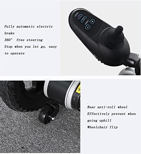 ZQDDBA Silla De Ruedas Eléctrica De Lujo para Adultos, Motor De Potencia Máxima De 500 W, Diseño Ultraligero, Plegable, Compacto Y Portátil, Solución Móvil Ideal para Viajes Y Uso Todo Terreno