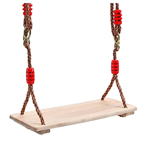 ZSP Columpios de madera para colgar columpios de árbol de madera, asiento para adultos y niños, jardín, patio, uso interior y exterior (tamaño: 40 x 16,2 x 1,2 cm)