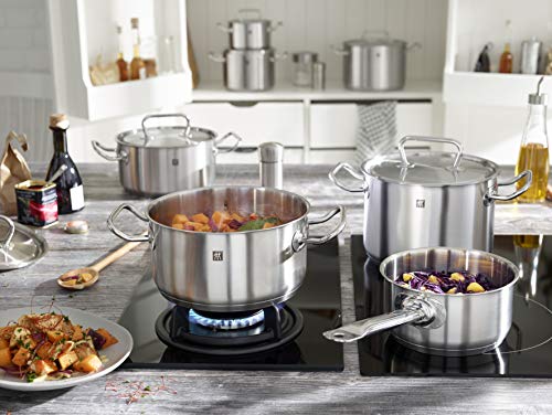 ZWILLING Batería de Cocina de 5 Piezas, 4 Tapas, Apto para Inducción, Acero Inoxidable, Twin ClassicC