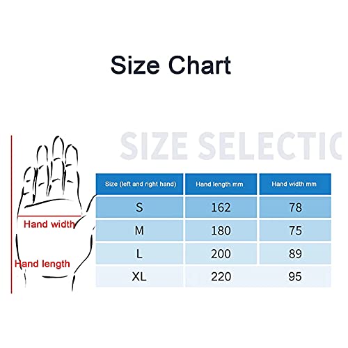 ZZBB Férula de Mano para Derrames Cerebrales, Guantes de Rehabilitación, Ortesis de Dedos, Equipo de Entrenamiento,Left,M