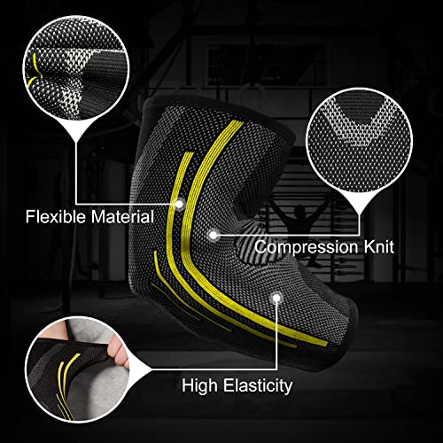 1 par de soportes para el codo, banda para el codo de hombre/mujer para cortinas, artrítis, gimnasio, golf, tenis, baloncesto, voleibol M/L/XL