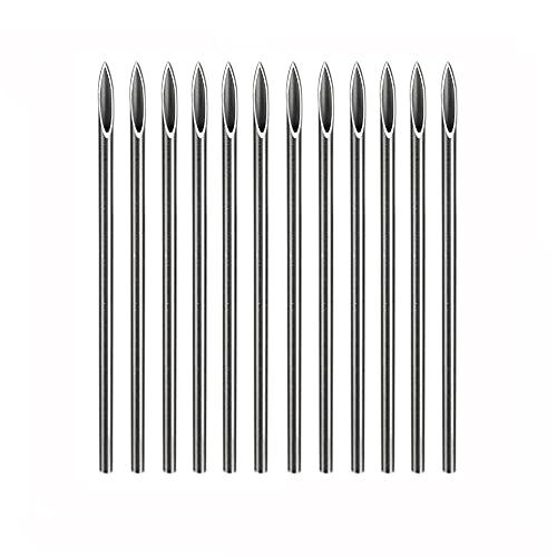 100 agujas para piercing esterilizadas Atomus 14 G para oreja ombligo pezón agujas desechables de acero quirúrgico inoxidable