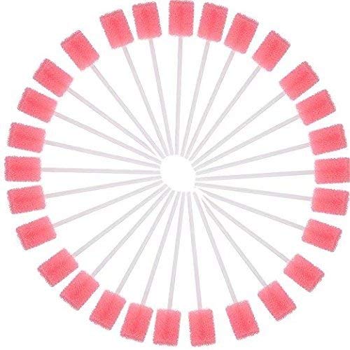 100Pcs of Pink Disposable Sponge Swab for Oral Clinic Cleaning Use by TT Dental