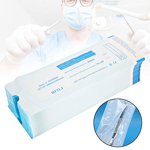 200 Unids/caja Bolsa de Autoclave de Esterilización Auto Sellante para Herramientas Dentales Bolsa de Esterilización Auto Sellante Dental para Herramientas de Limpieza(90 * 260 mm)