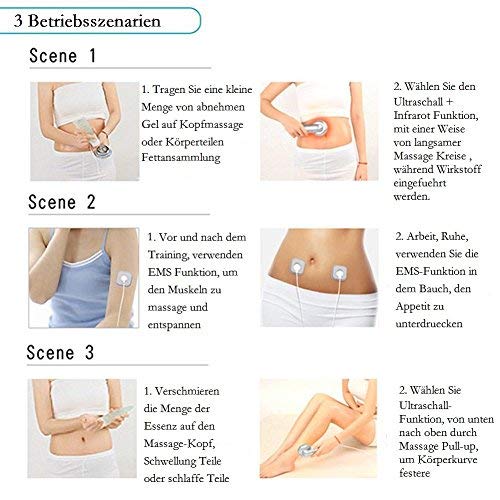 3 en 1 profesional ultrasónico gordo eliminación de celulitis masajeador para la cara y el cuerpo, para la pérdida de grasa celulitis y exceso de grasa, buen regalo para la madre
